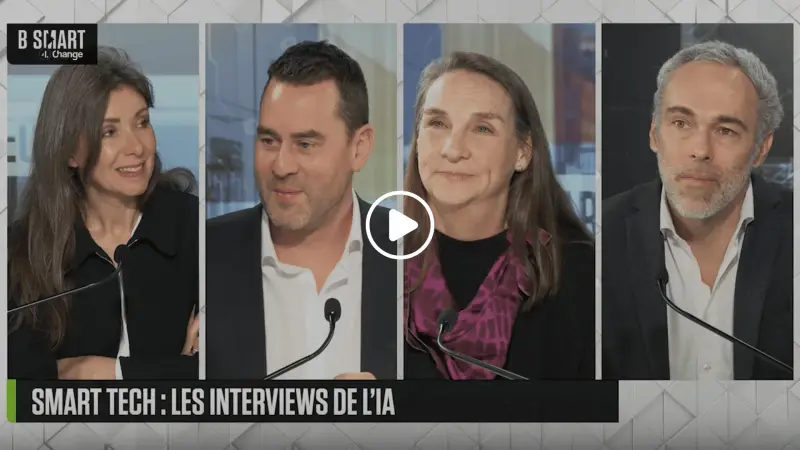 Plateau de l’émission Smart Tech : les interviews de l’IA, sur B SMART
