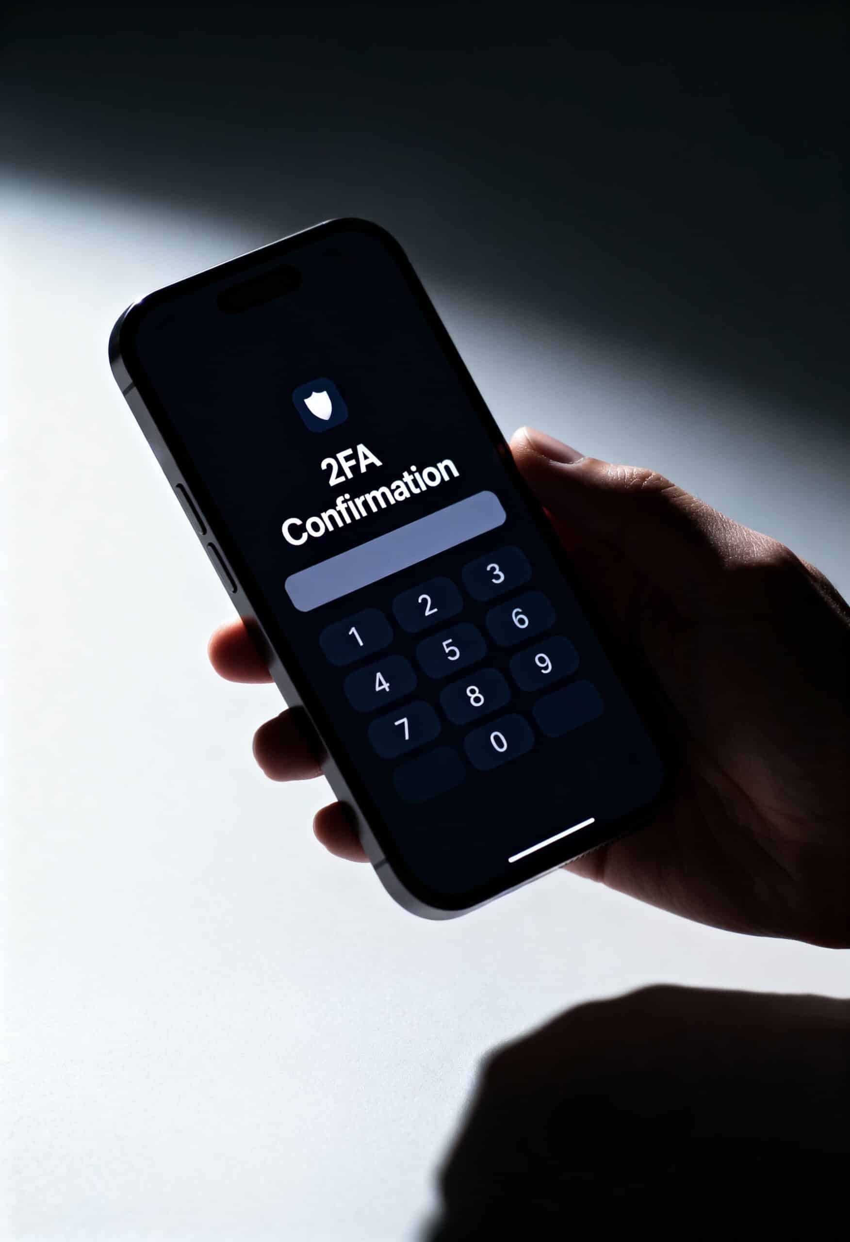 Un téléphone affiche une demande de confirmation de double authentification